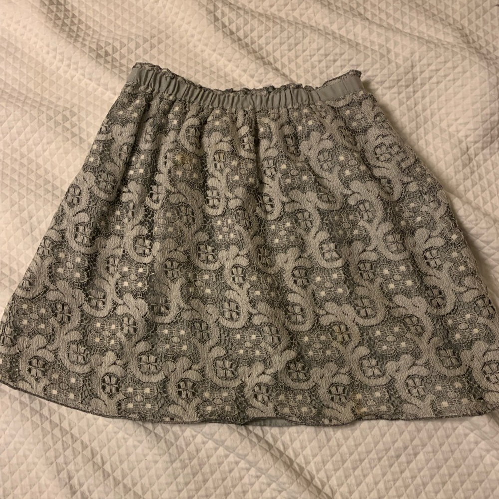 J. Crew size 4 gray lace skirt